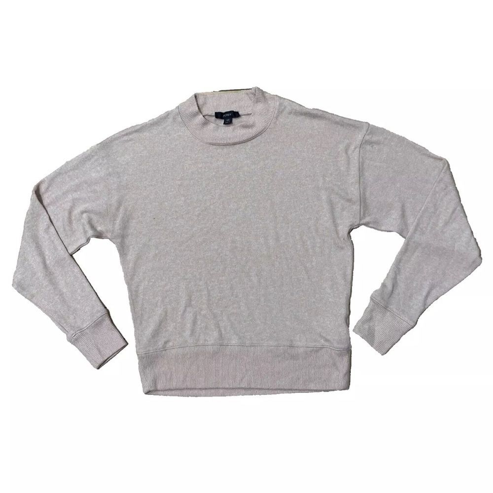 J.Crew Sweater Womens Crew Neck Beige Brown Classic Re-Imagined Quiet Luxury XS